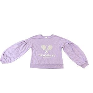 Nordstrom kids girls lilac tennis sweatshirt size L 10-12 NWOT cotton